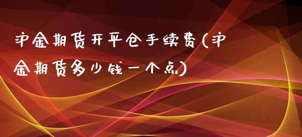 沪金期货开平仓手续费(沪金期货多少钱一个点)