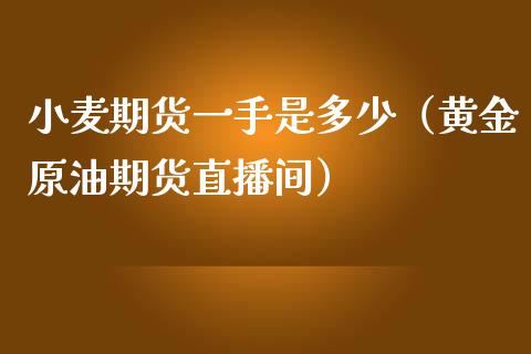 小麦期货一手是多少（黄金原油期货直播间）