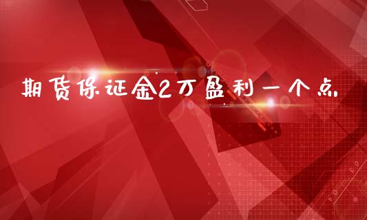 期货保证金2万盈利一个点