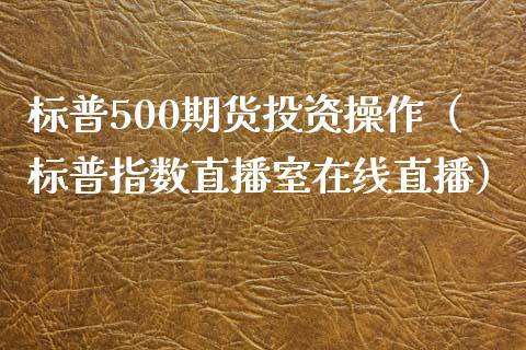 标普500期货投资操作（标普指数直播室在线直播）