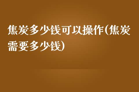 焦炭多少钱可以操作(焦炭需要多少钱)