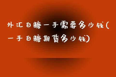 外汇白糖一手需要多少钱(一手白糖期货多少钱)