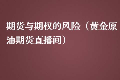 期货与期权的风险（黄金原油期货直播间）