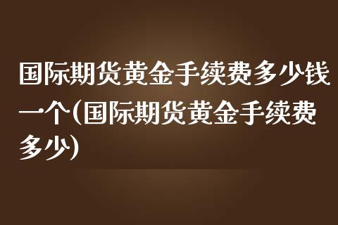 国际期货黄金手续费多少钱一个(国际期货黄金手续费多少)