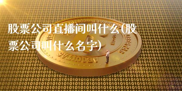 股票公司直播间叫什么(股票公司叫什么名字)