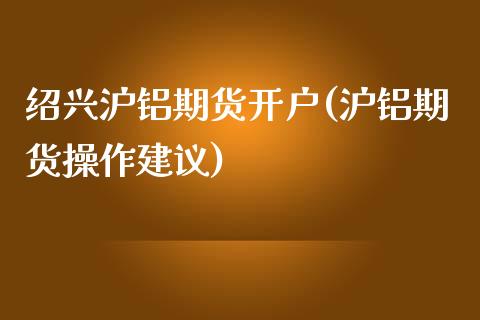 绍兴沪铝期货开户(沪铝期货操作建议)