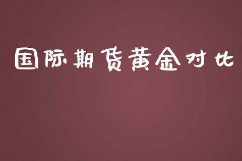 国际期货黄金对比