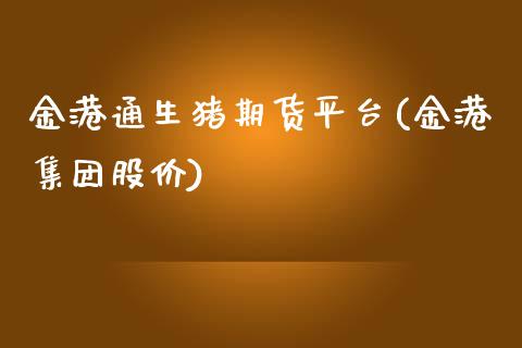 金港通生猪期货平台(金港集团股价)