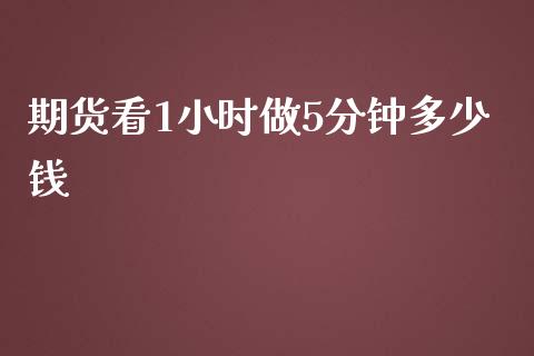 期货看1小时做5分钟多少钱