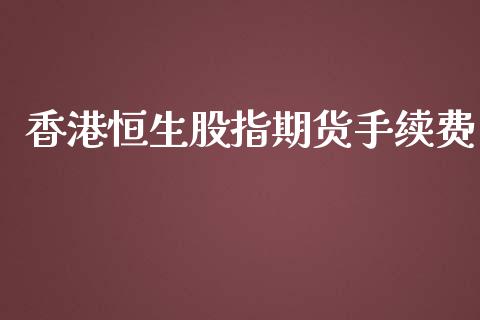 香港恒生股指期货手续费